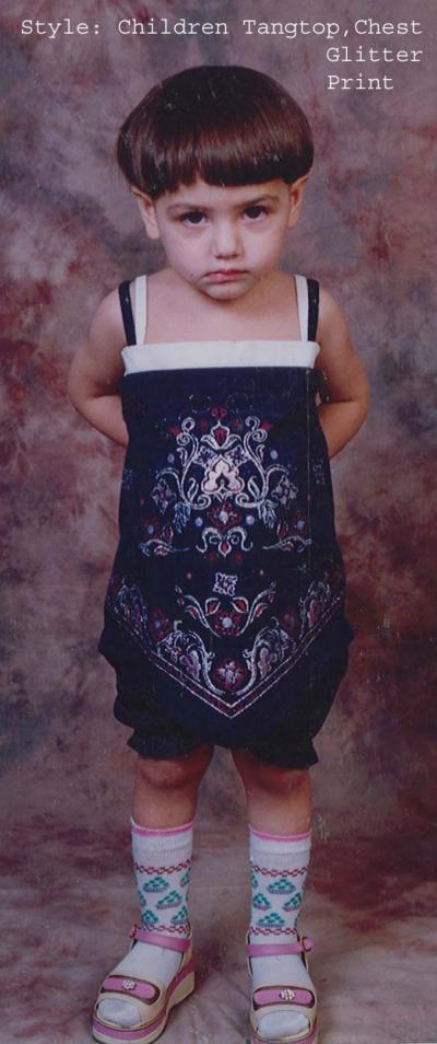 Children`s Tangtop With Chest Glitter Print