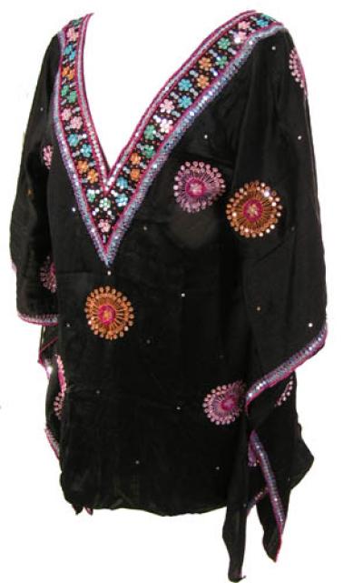 New Black Silk Holiday Poncho (New Black Silk Holiday Poncho)