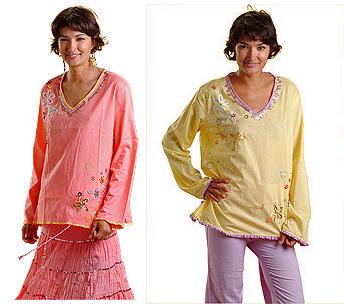 Fun Sequined Tunic With Flirty Ruffle Hem And Sequin Fringe (Fun Sequined Tunic With Flirty Ruffle Hem And Sequin Fringe)