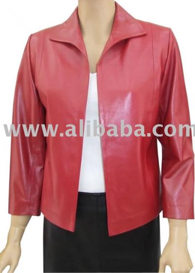 Leather Chic 3 / 4 Length Sleeves Jacket