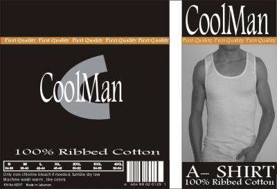 Coolman (Tm) Athletic Shirts100% Cotton
