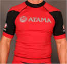 Rash Guard - Red %26 Black Short Sleeve (Rash Guard - 26% красный черный Кратко рукава)