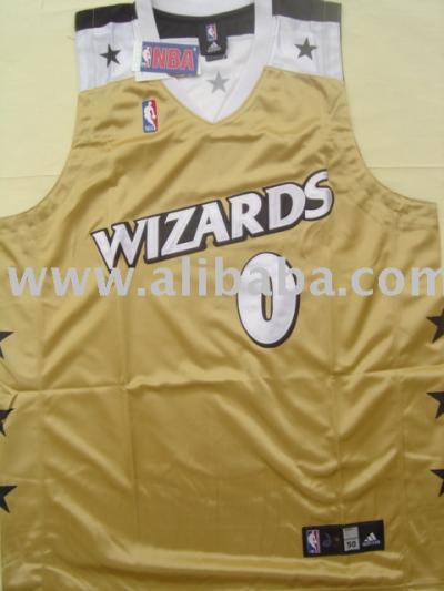 Wizards Arenas Gold Jerseys