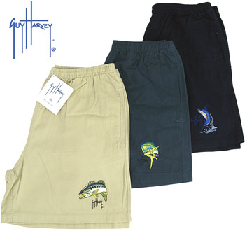 Guy Harvey Bass Natural Cotton Sport Shorts (Guy Harvey Bass Natural Cotton Sport Shorts)