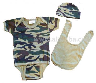 Khaki Camo Three Piece Set