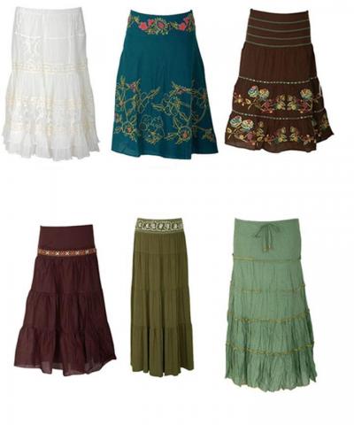 Fancy Long Skirts With Laces And Frills, Embroidery