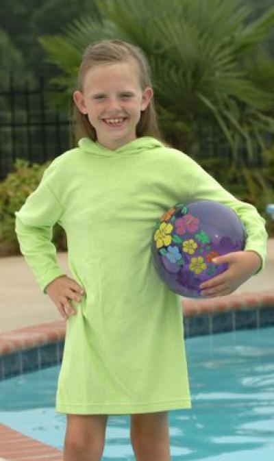 Big Girls Knit Terry Hooded Swim Cover Ups