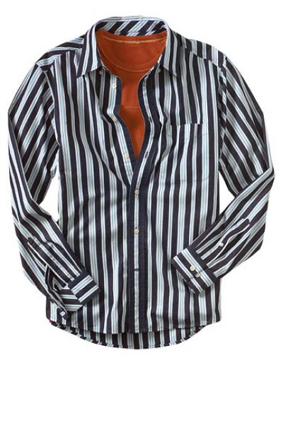 Men`s 100% Cotton Y/D Stripes Shirts