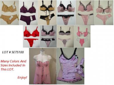 Bra And Panty Lingerie Sets, Wholesale Lot