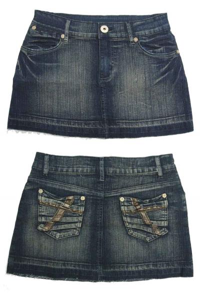 Ladies Stretch Denim Mini Skirt (Ladies Stretch Denim Mini Skirt)