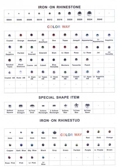 Hot Fix Color Card (Hot Fix Carte de couleurs)