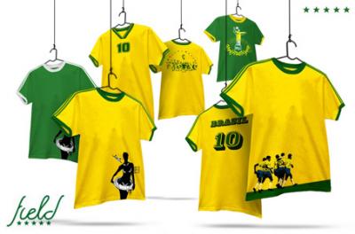 Brazil And Soccer Inspired T-shirts (Brésil et de soccer Inspiré T-shirts)