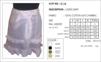 Ladies Skirt (Mesdames Jupe)