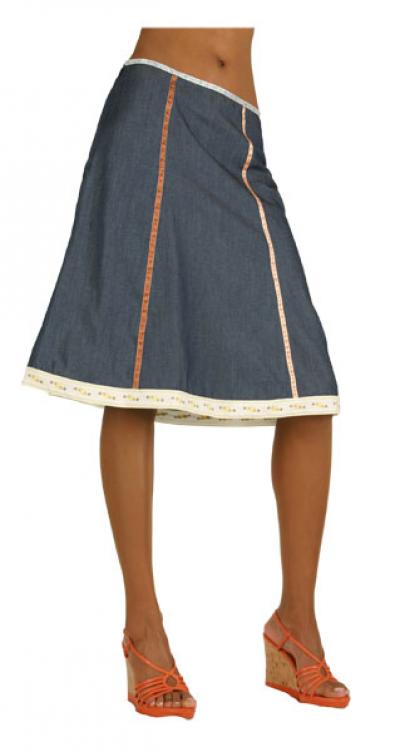 Toreda Skirt In Lightweight Denim (Toreda Rock in leichten Denim)