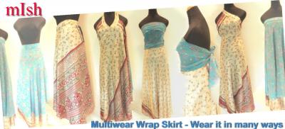 Multi Wear Double Layered Reversible Wrap Around Skirts