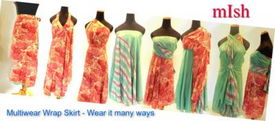 Multi Wear Double Layered Reversible Wrap Around Skirts