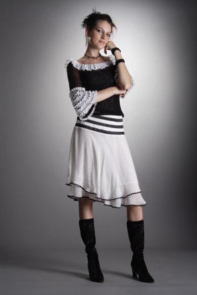 Silk Top And Skirt