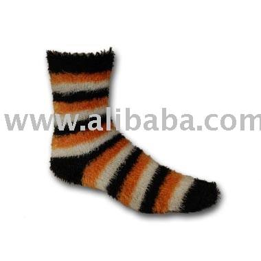 Ladies Marshmallow Stripes Knit Sock (Mesdames Marshmallow Stripes Knit Sock)