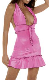 Sexy Pink Colour Mini Dress (Sexy Mini Dress Farbe Pink)