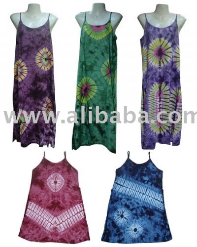 Tie Dye Long Dress Spaghetti Sleeve (Tie Dye Long Dress Spaghetti Sleeve)