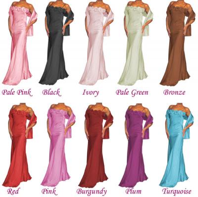 Evening Prom Dress / 7 Handmade Roses / Plus Wrap (Prom Evening Dress / 7 Handmade Roses / Plus Wrap)