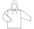 Adults Open Bottom Hooded Sweatshirt (Adultes Open Bottom Hooded Sweatshirt)