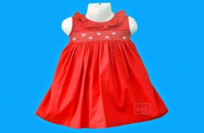 100% Cotton Children Dress With Hand Smocked (100% Cotton Children Dress With Hand Smocked)
