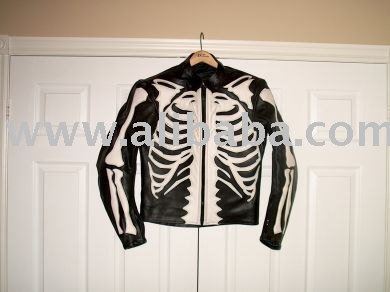 Leather Skeleton Bones Style Jacket (Кожа костей скелета Style J ket)