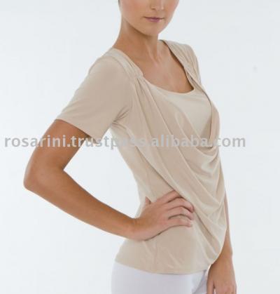 Draped Front Cap Sleeve Top (Draped Front Cap Sleeve Top)