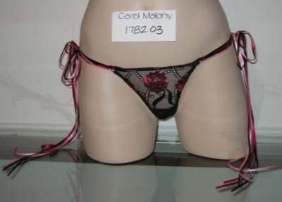 Rose Embroidered Thong (Rose Embroidered Thong)