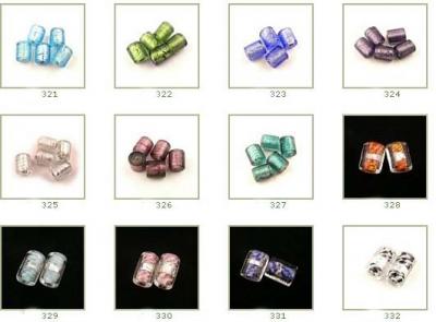 Silver Foil Glass Beads (Silver Foil Perles de verre)
