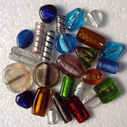 Mix Silver Foil Glass Beads (Mix серебряной фольгой Стеклянные шарики)