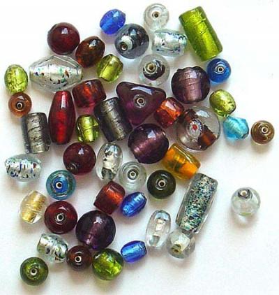 Mix Silver Foil Glass Beads (Mix серебряной фольгой Стеклянные шарики)