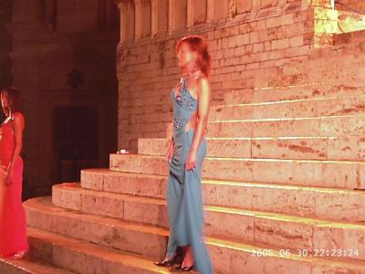 Blue Beaded Gown