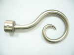 Curtain rod , finial, drapery hardware. (Gardinenstange, Kreuzblume, Gewandung Hardware.)