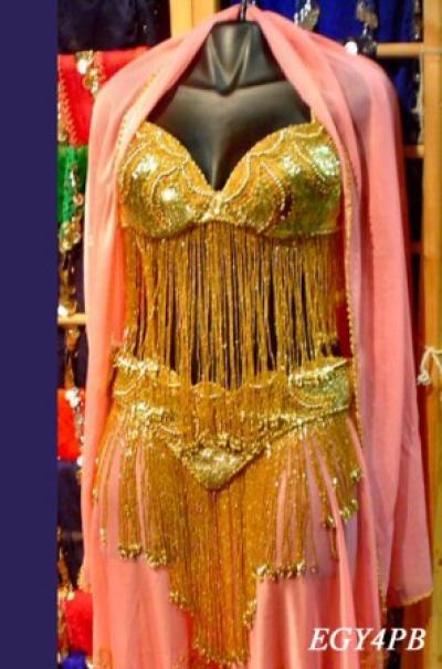 Egyptian Belly Dance Bra %26 Belt Costume (Egyptian Belly Dance Bra %26 Belt Costume)