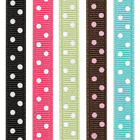 Polyester Grosgrain Polka Dot Ribbon (Polyester Grosgrain Polka Dot Ribbon)