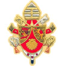 Hand Embroidery Bullion Wire Holiness Benedict Xvi Logo %26 Badge Or Crest (Handstickerei Bullion Wire Heiligkeit Papst Benedikt XVI Logo% 26 Badge oder Wap)