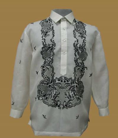 Farbige Jusi Barong mit schwarzer Stickerei (Farbige Jusi Barong mit schwarzer Stickerei)