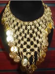 Egyptian Brass Link Necklace With Coins For Belly Dance (Ägyptische Brass Link Halskette mit Münzen für Bauchtanz)