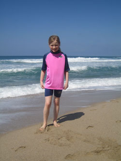 Sun Protection Rash Guard T-Shirt In Blue Or Pink (Protection solaire Rash Guard T-Shirt En rose ou bleu)