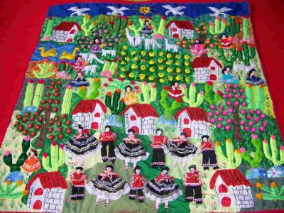 Folk Dance! ! ! Handmade Arpillera Patchwork (Folk Dance! ! ! Handmade Arpillera Patchwork)