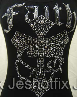 Hotfix Rhinestone Cross