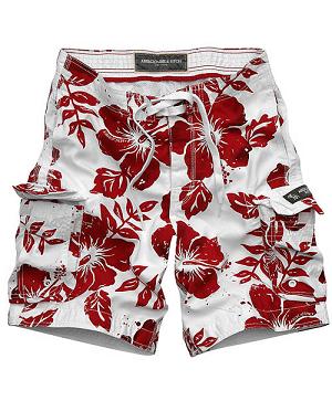 Mountain Pond Floral Short Red