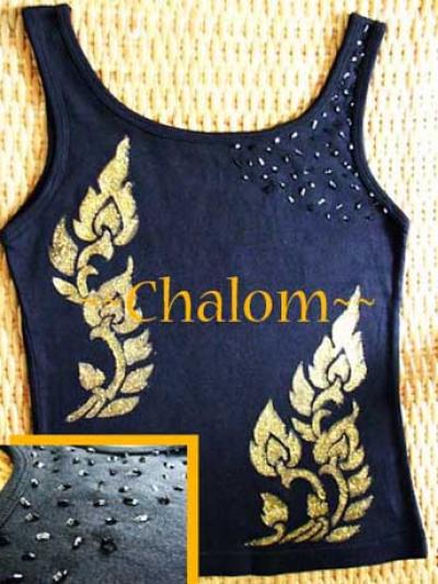 Thai Design Painted Sleeveless T-Shirts (Тай Дизайн Окрашенные сорочки)