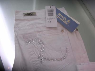 White Jeans With White Crystal For Roth Wholesal (White Jeans With White Crystal For Roth Wholesal)