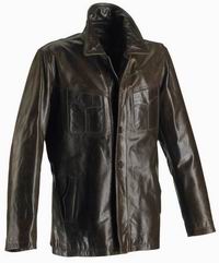 Mens Leather Jacket Leather Garment Dica Style (Mens Leather Jacket Habit de cuir Dica Style)