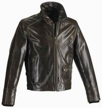 Mens Leather Jacket Leather Garment Preslee Style (Mens Leather Jacket Habit de cuir Preslee Style)