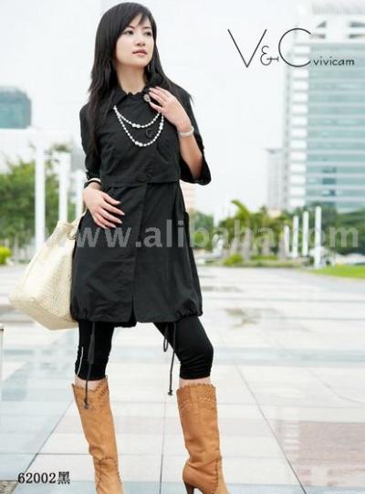 Vivicam Korean Style Apparel Black Coat (Vivicam Korean Style Apparel Black Coat)
