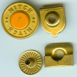 4 Parts Hook %26 Eye Metal Button With Logo. (4 Parts% crochet 26 Eye Metal Button avec logo.)